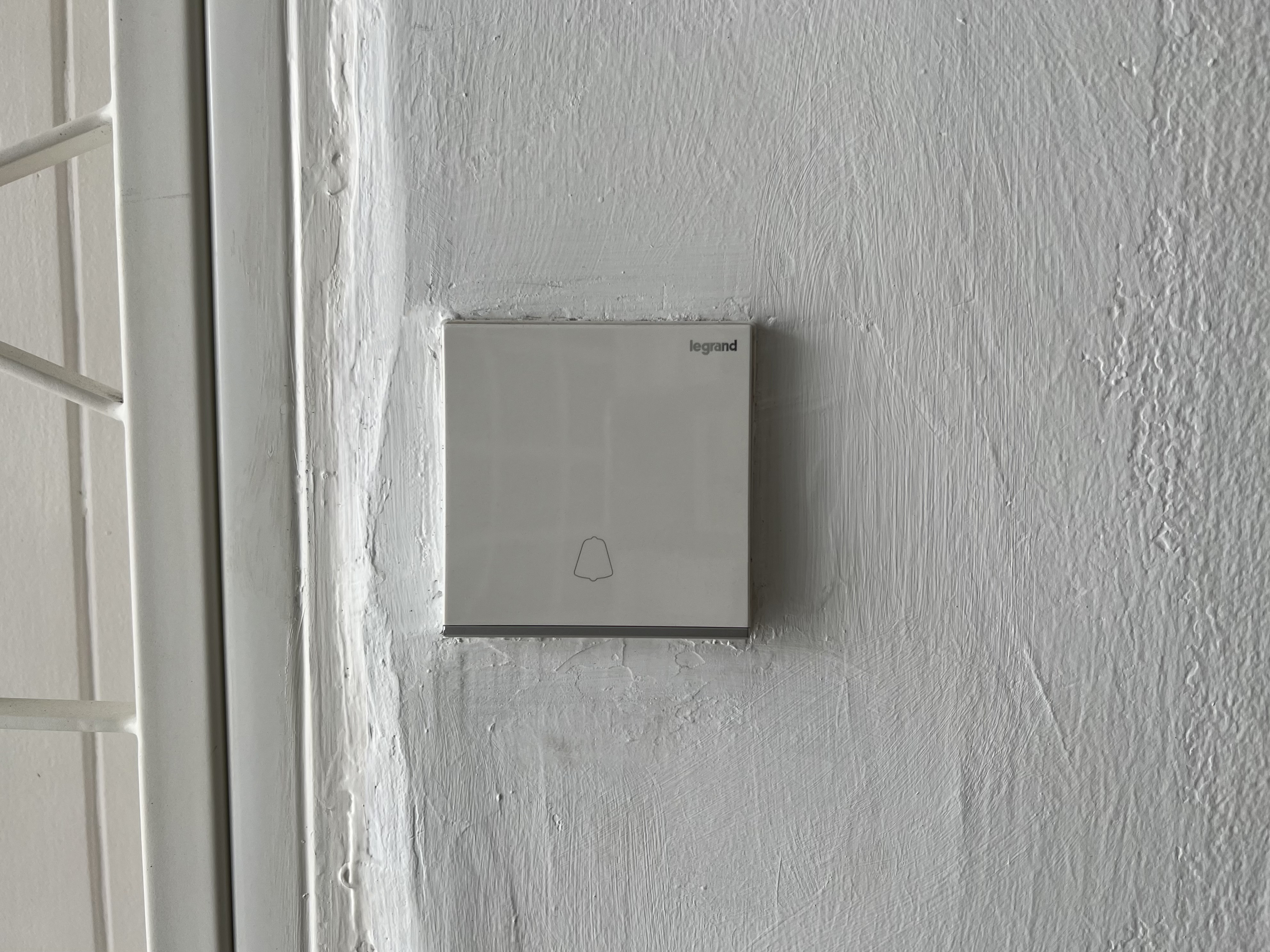 A stylish doorbell switch that is available with our upgraded package